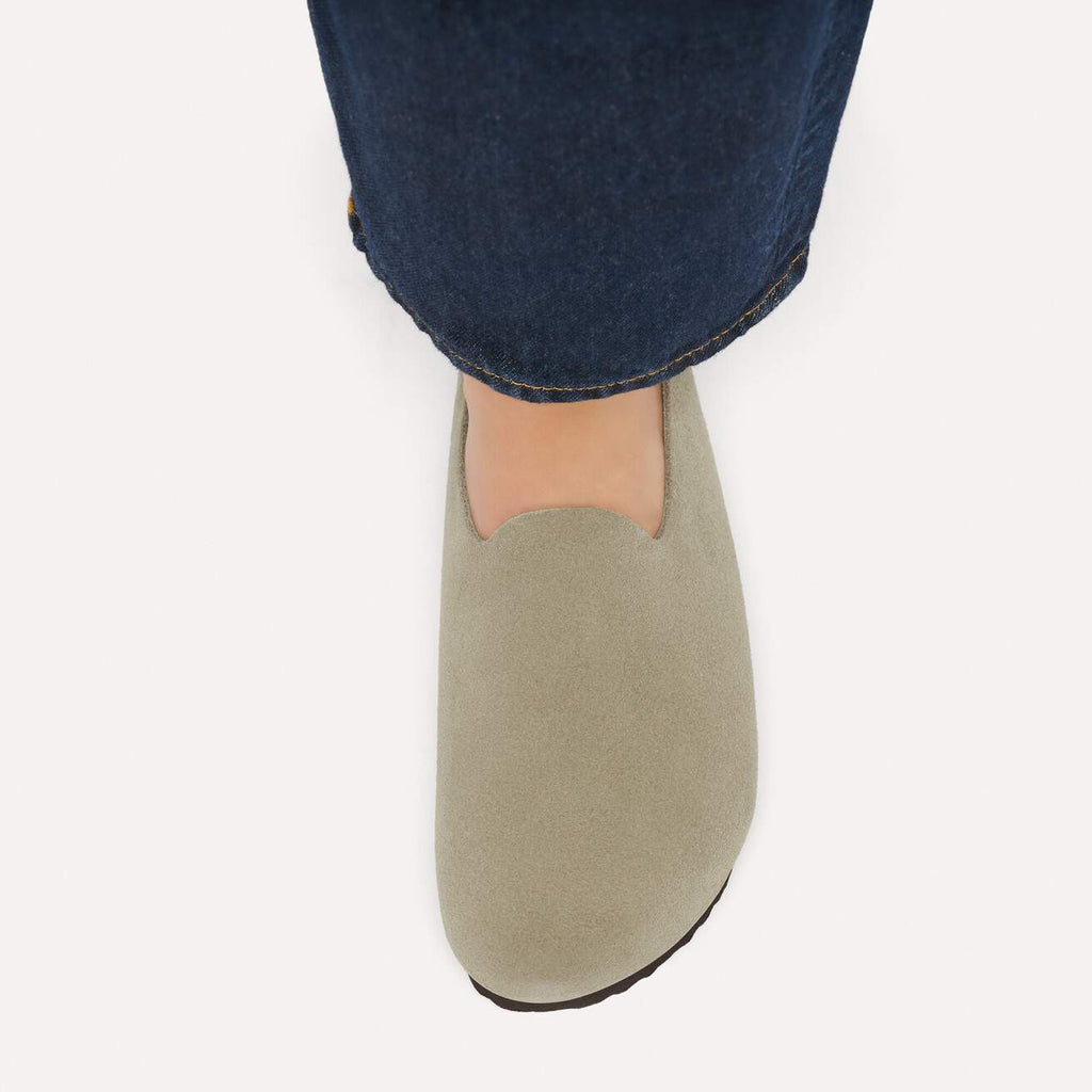 Birkenstock Amsterdam Wrapped Suede Clogs