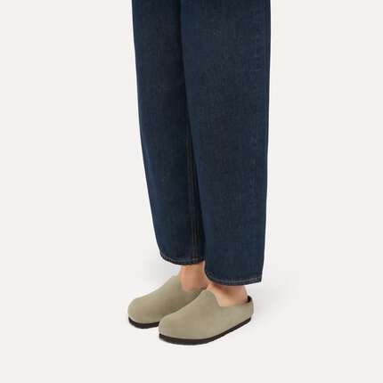 Birkenstock Amsterdam Wrapped Suede Clogs