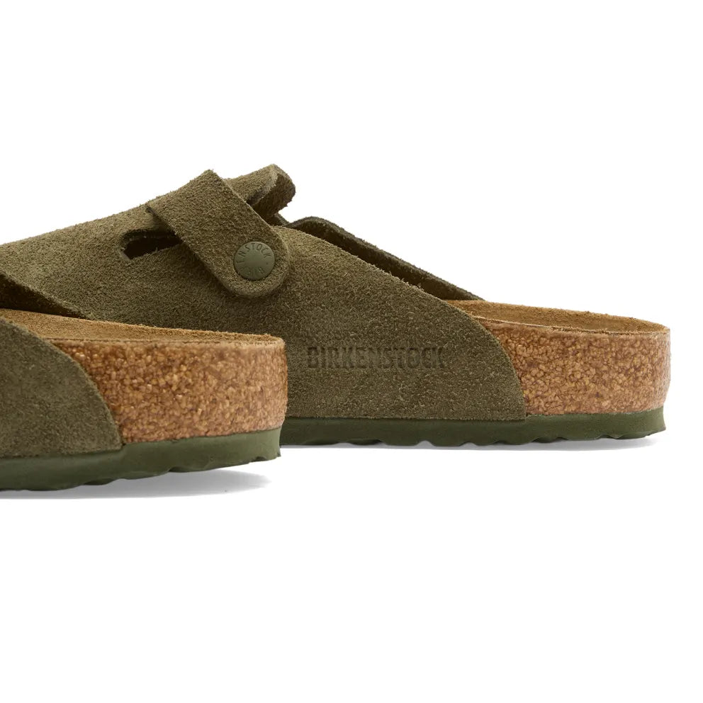 Birkenstock Boston Suede Clogs Thyme