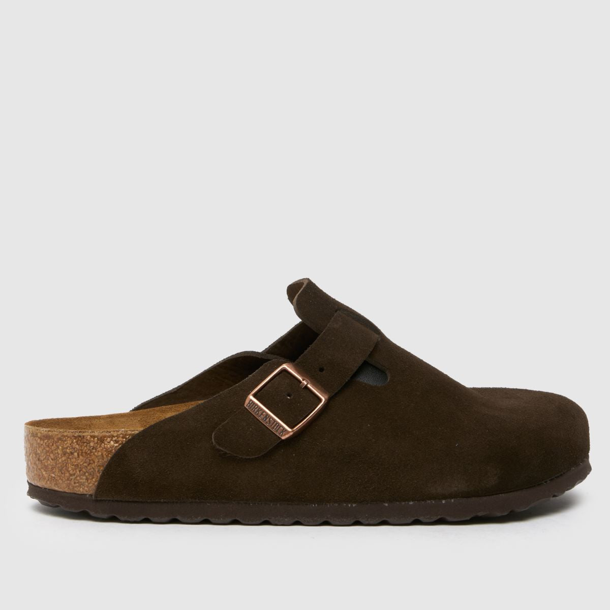 Birkenstock Boston Suede Clogs Mocha Brown