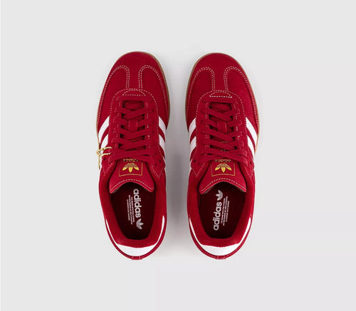 Adidas Originals Samba OG Trainers in Red and White with Gum Sole