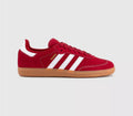 Adidas Originals Samba OG Trainers in Red and White with Gum Sole