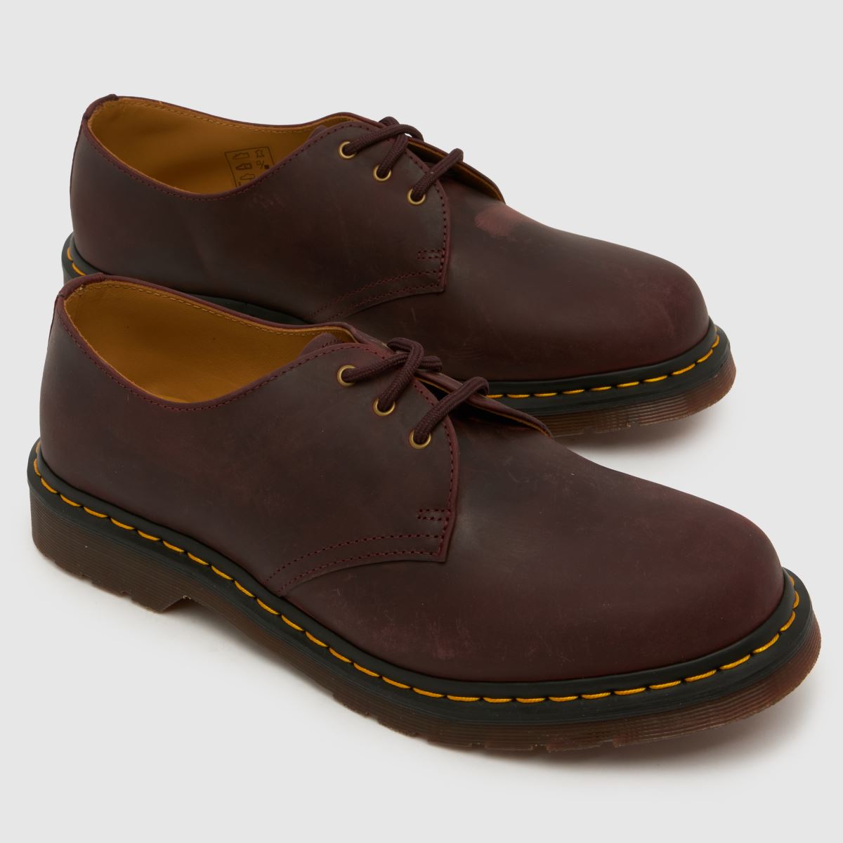 Dr Martens 1461 3-Eye Oxford Shoes in Dark Brown Crazy Horse