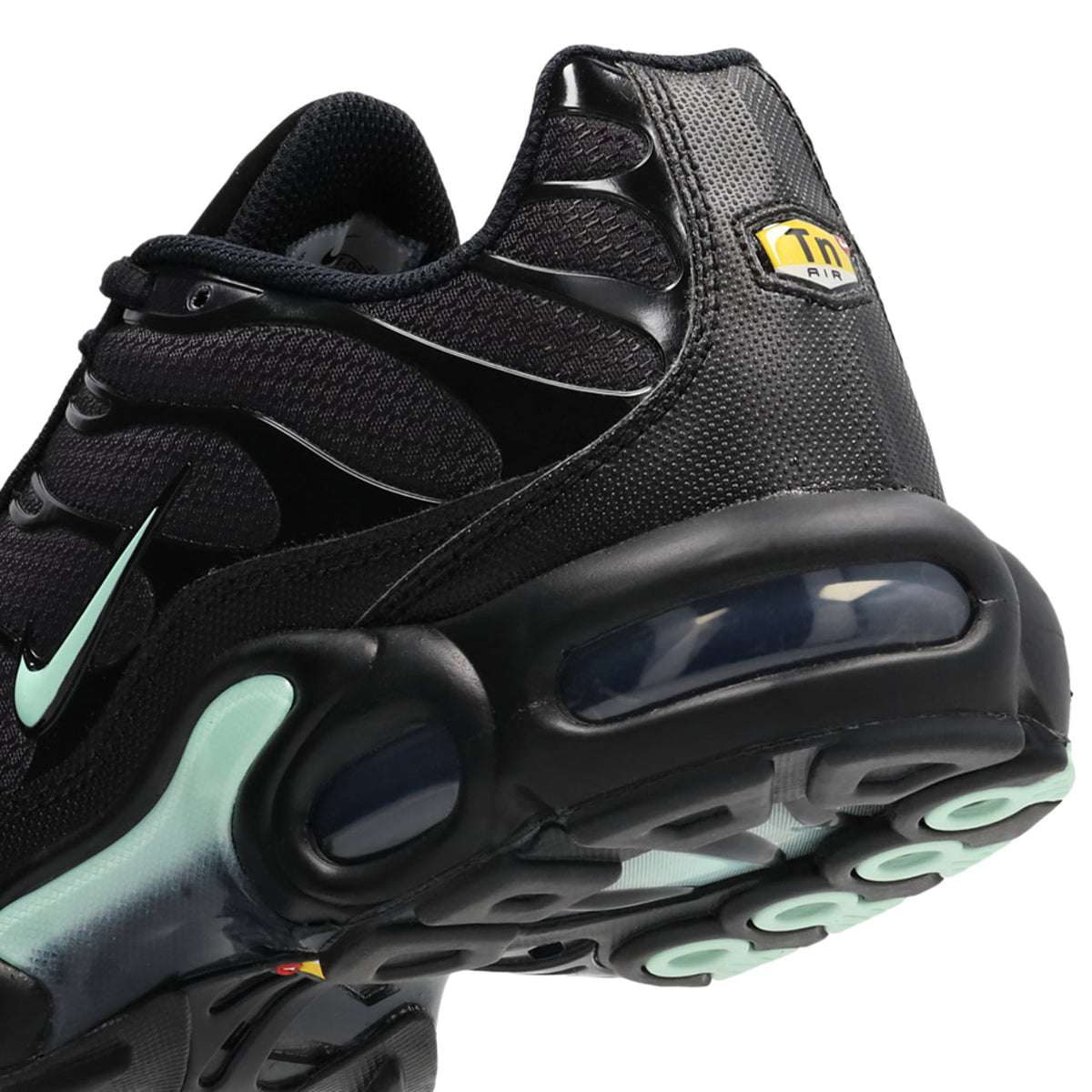 Nike Air Max TN Tuned 1 Trainers in Black-Mint Foam-Dk Smoke Grey