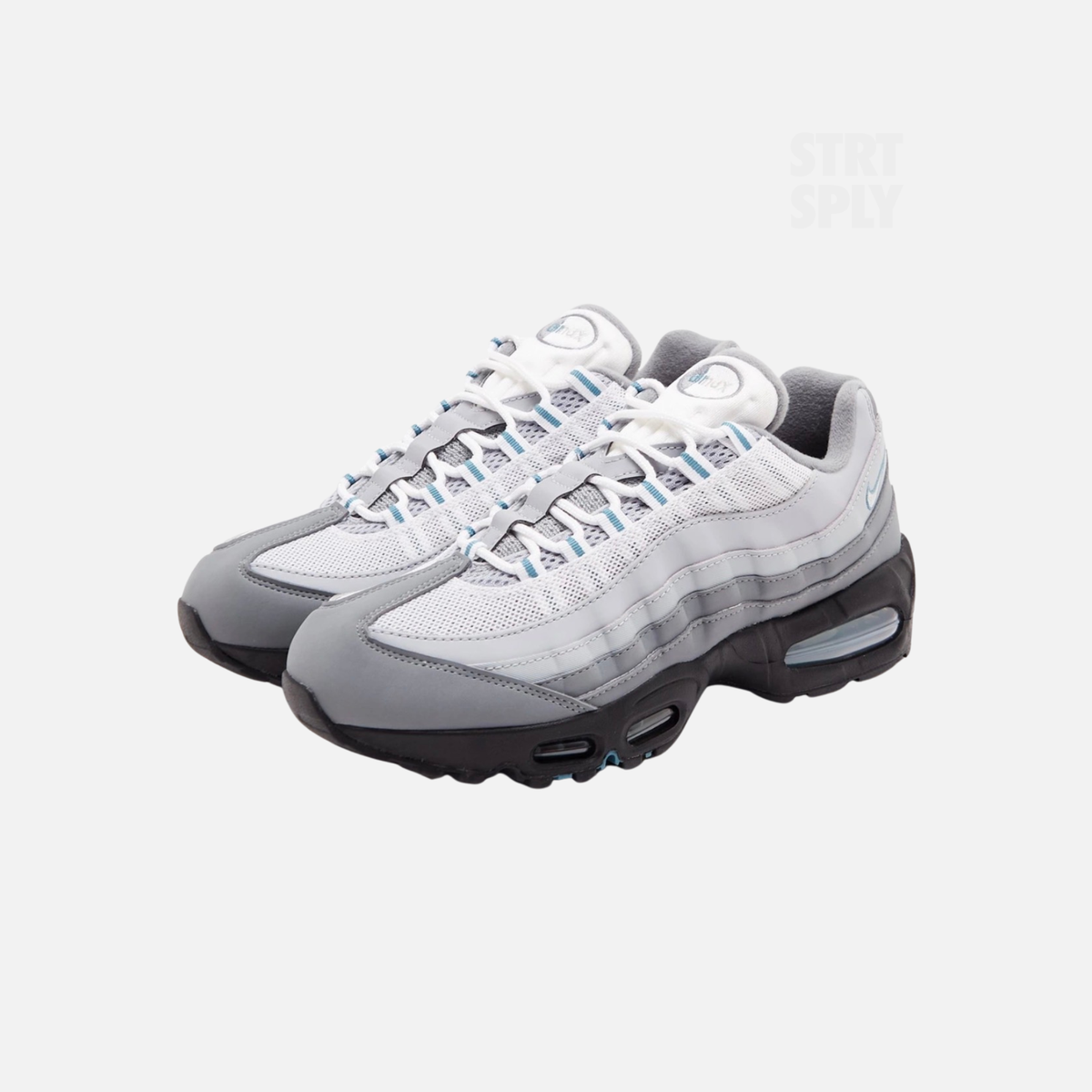 Nike Air Max 95 Trainers in Cool Grey and Mineral Teal