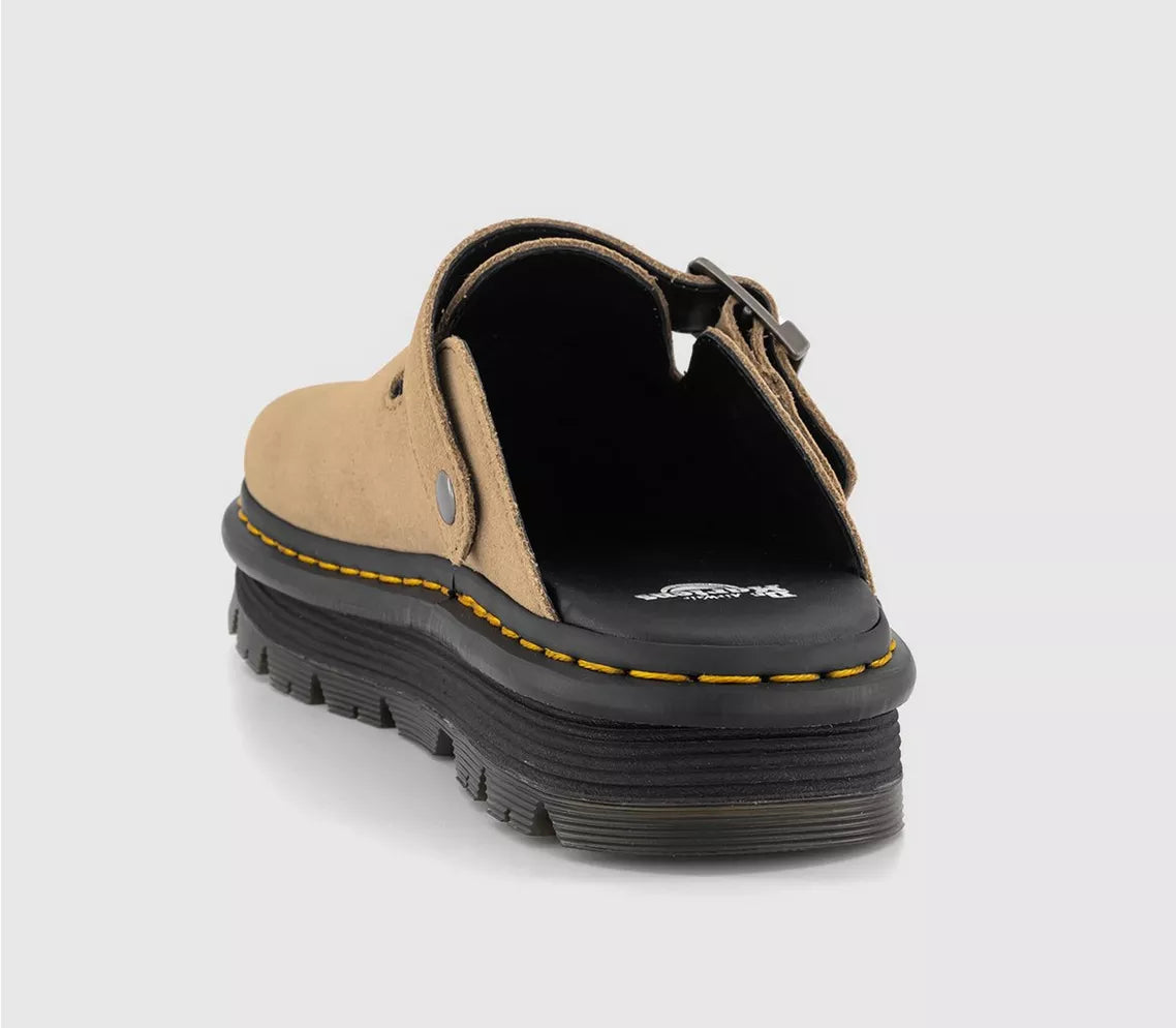 Dr Martens ZebZag Mule in Tan Suede