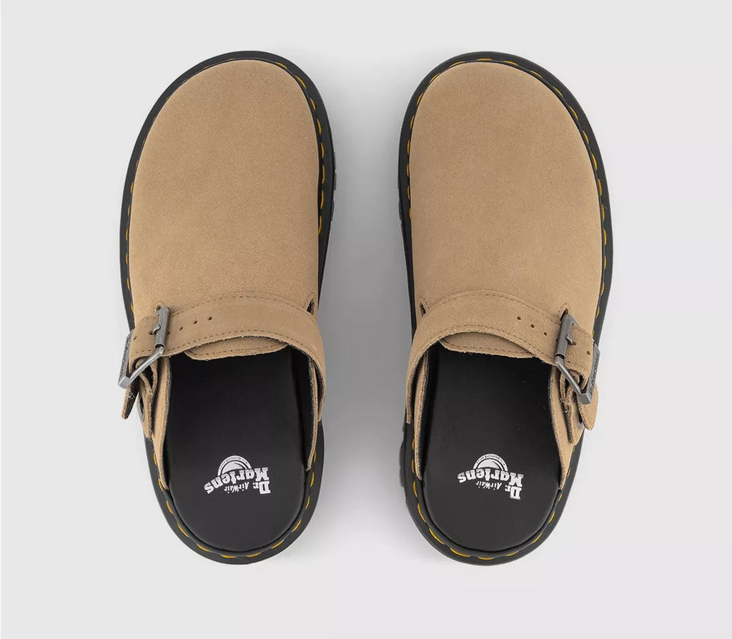 Dr Martens ZebZag Mule in Tan Suede