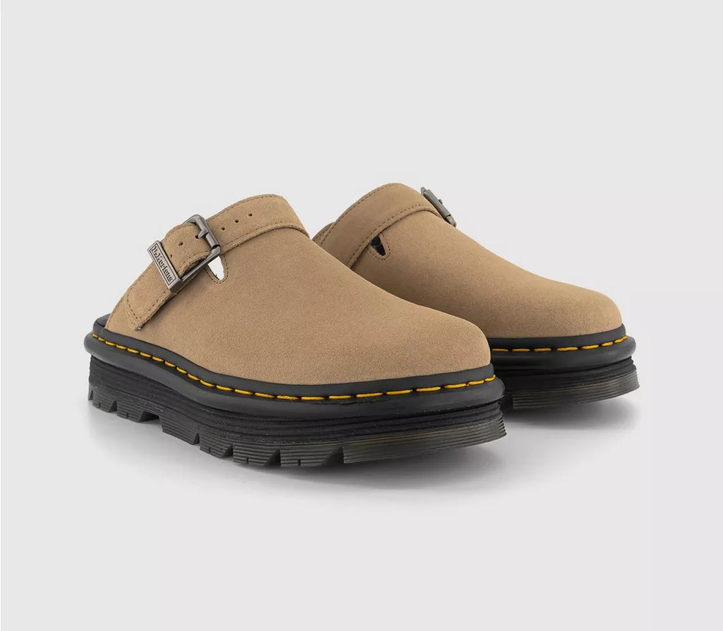 Dr Martens ZebZag Mule in Tan Suede