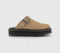 Dr Martens ZebZag Mule in Tan Suede