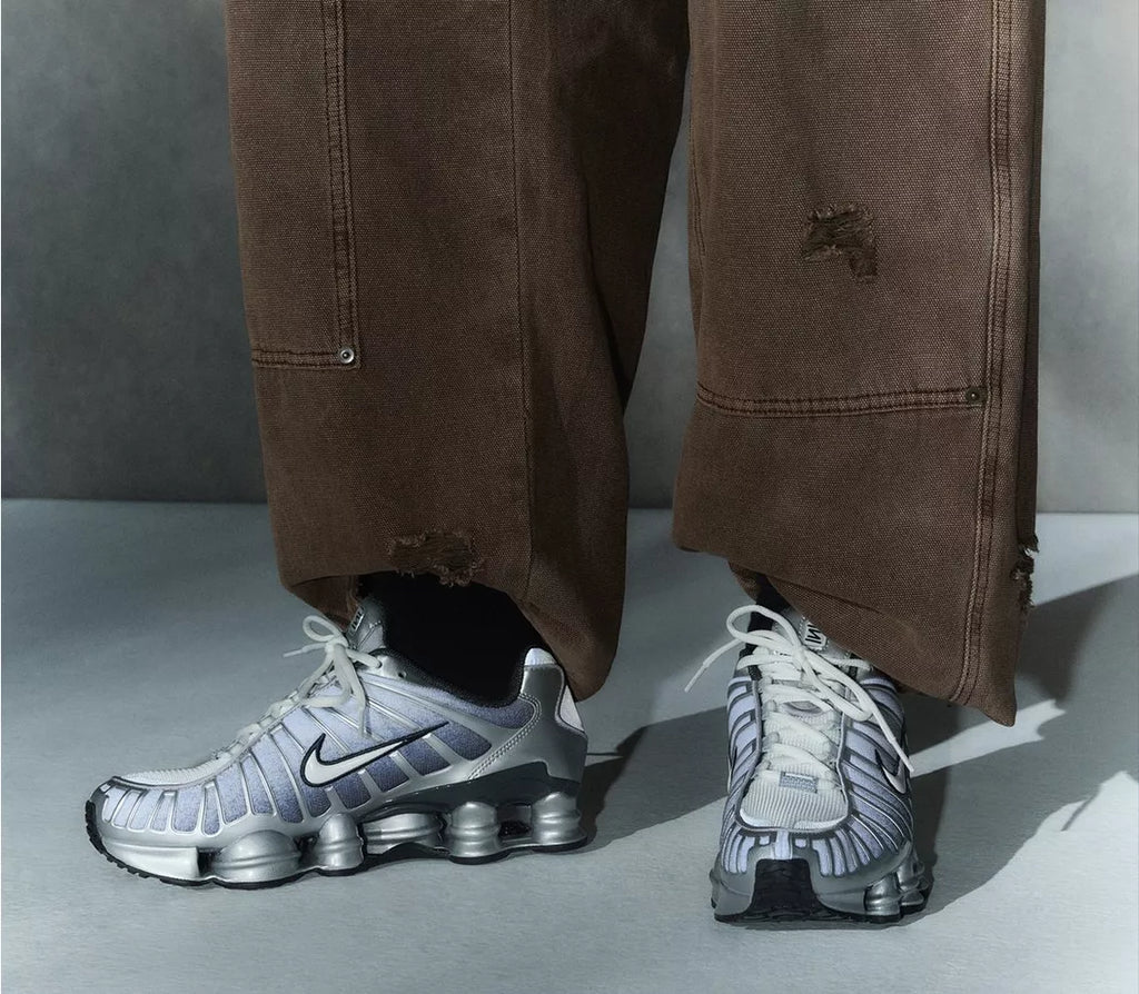 Nike Shox TL Unisex Trainers in Silver