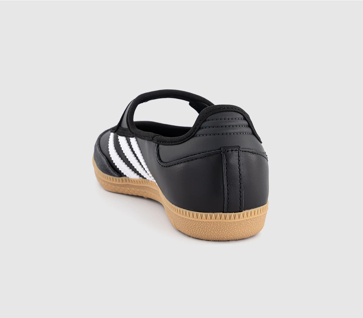 Adidas Samba Jane Ballet Trainers in White and Carbon Black