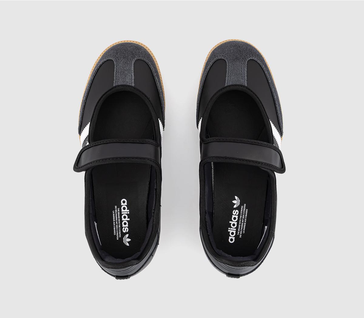 Adidas Samba Jane Ballet Trainers in White and Carbon Black