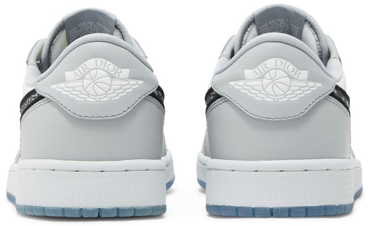 Air Jordan 1 Low Dior Trainers in Wolf Grey and White