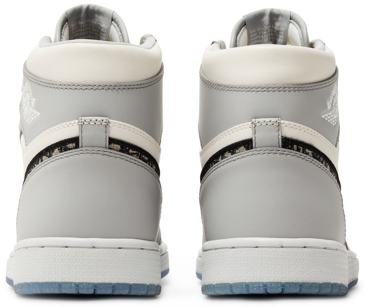 Dior x Air Jordan 1 High Trainers in Wolf Grey and Sail
