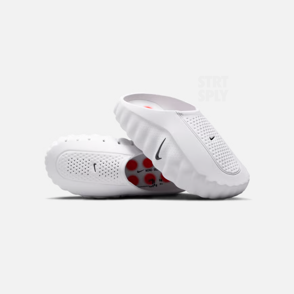 Nike Mind 001 Mule in White and Speed Red