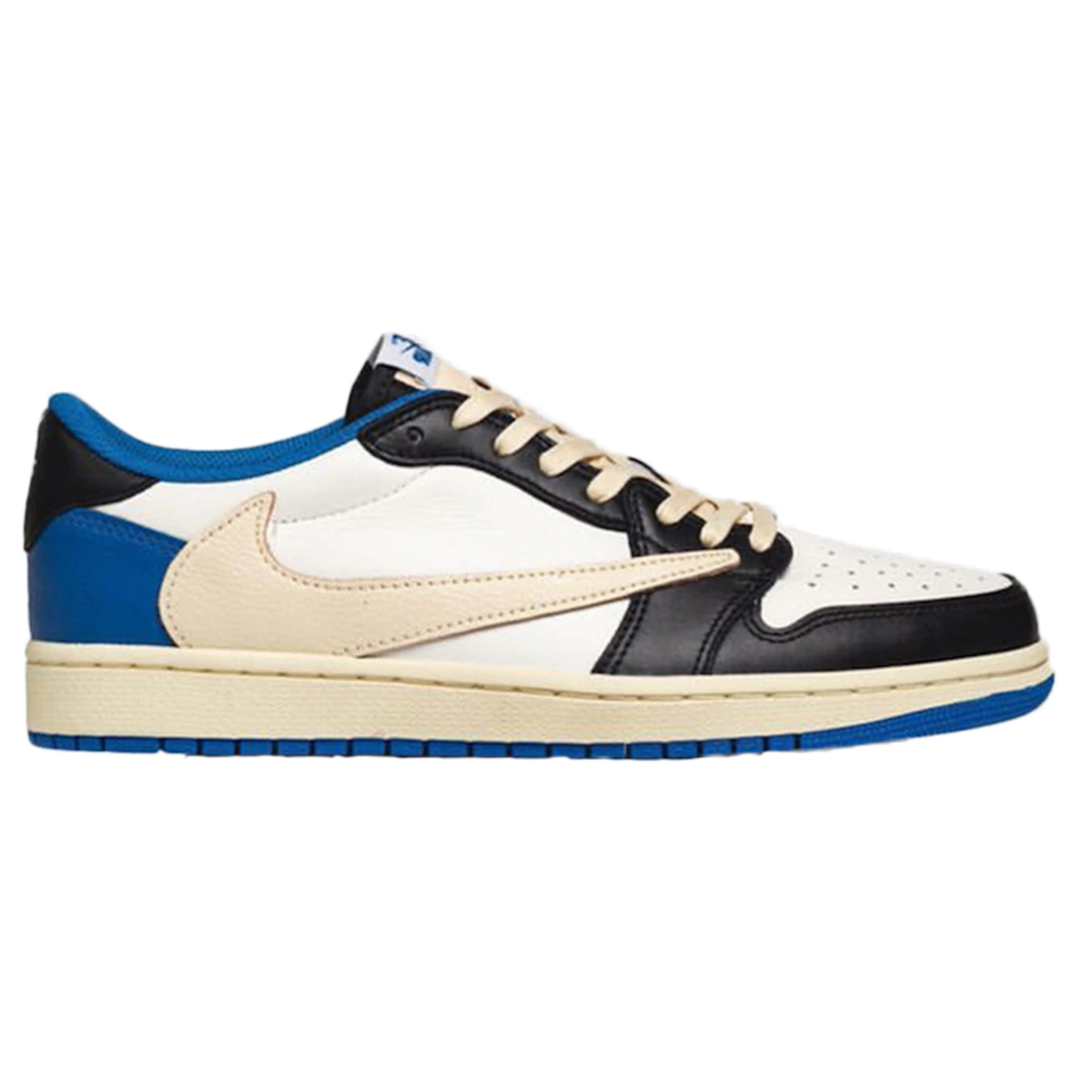 Jordan x Travis Scott x Fragment Air Jordan 1 Low Trainers in White, Black and Royal