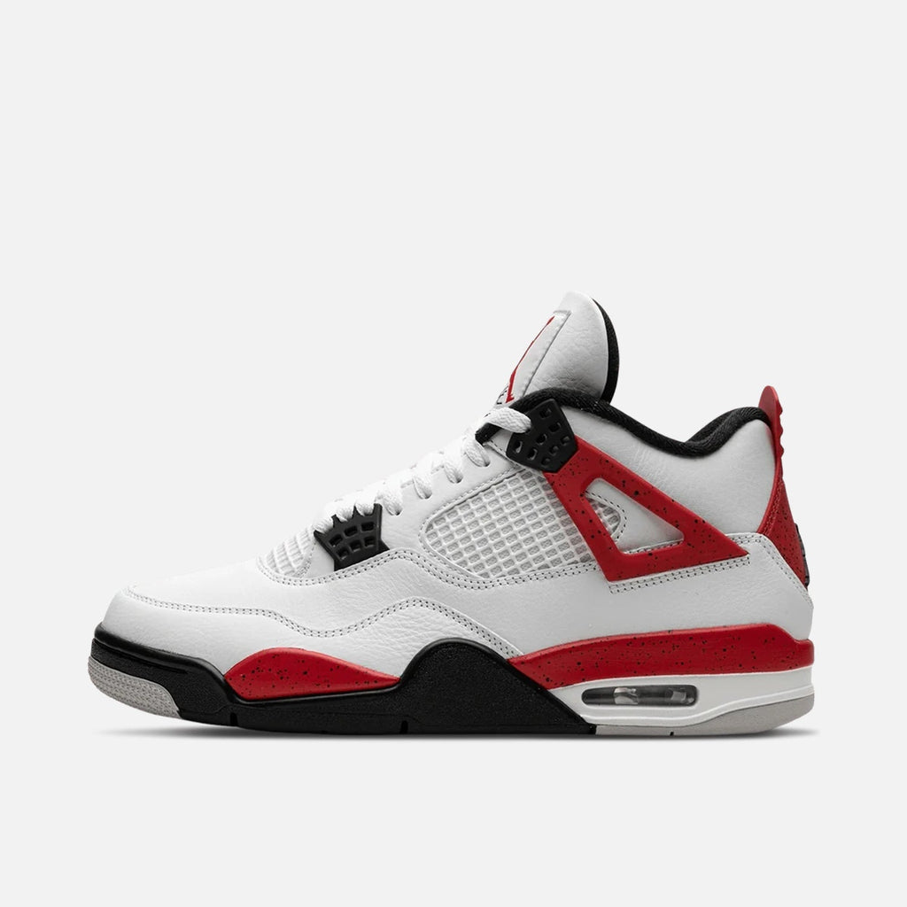 Air Jordan 4 Retro Red Cement Trainers in White