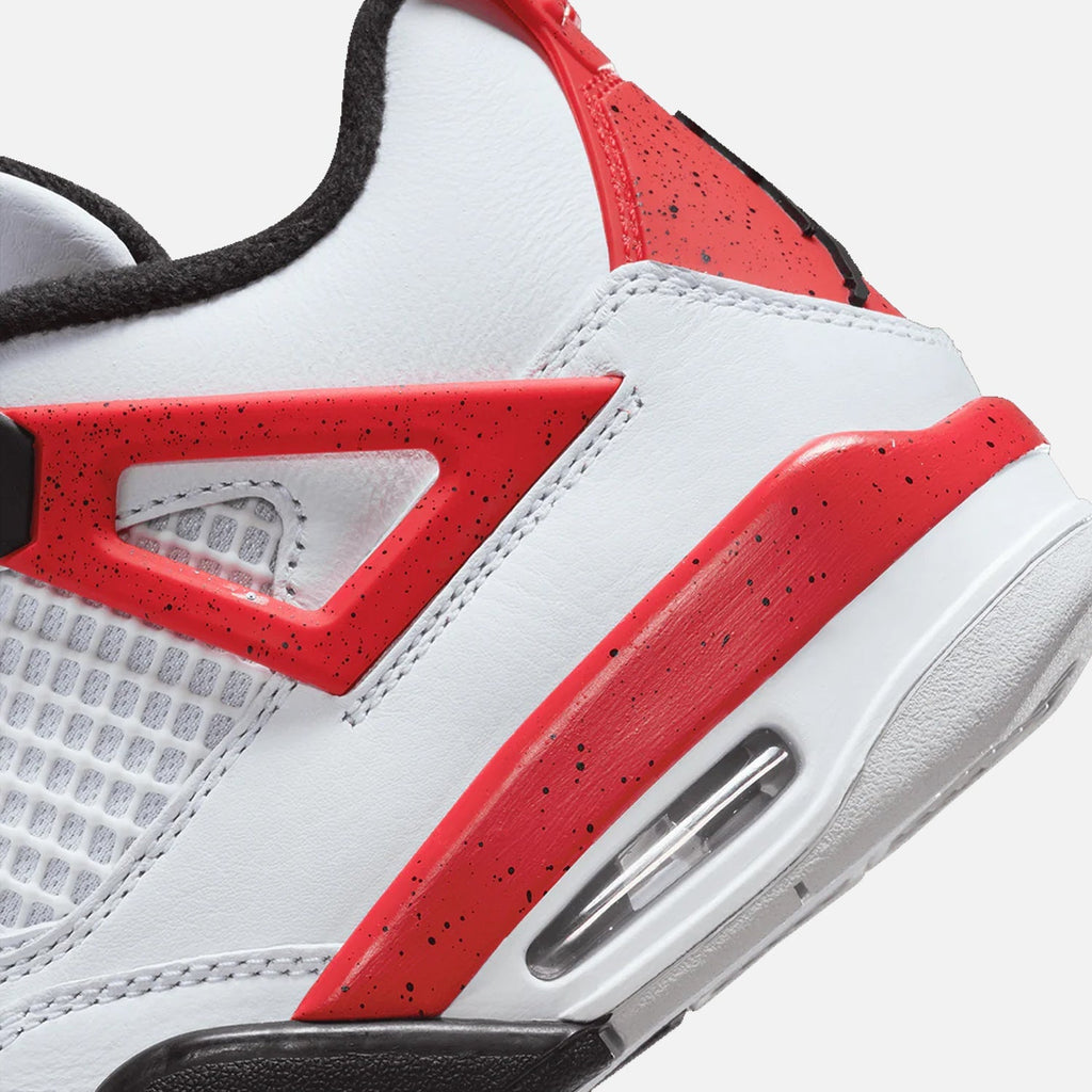 Air Jordan 4 Retro Red Cement Trainers in White
