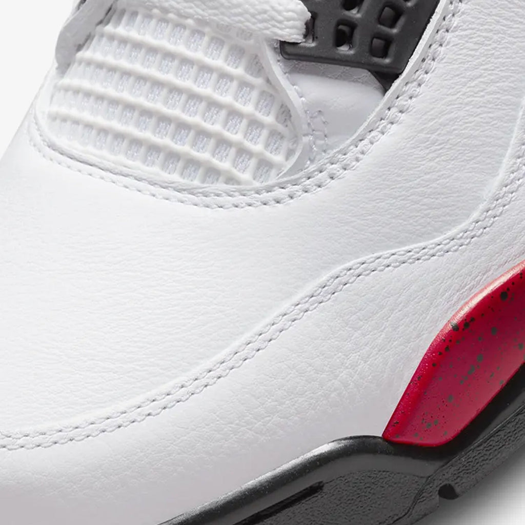 Air Jordan 4 Retro Red Cement Trainers in White