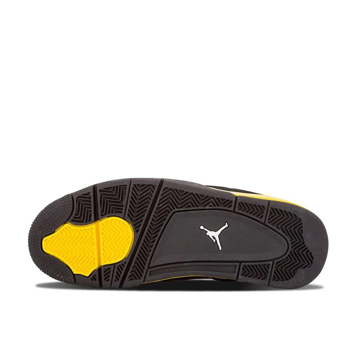 Air Jordan 4 Retro Yellow Thunder Trainers in Black and Tour Yellow