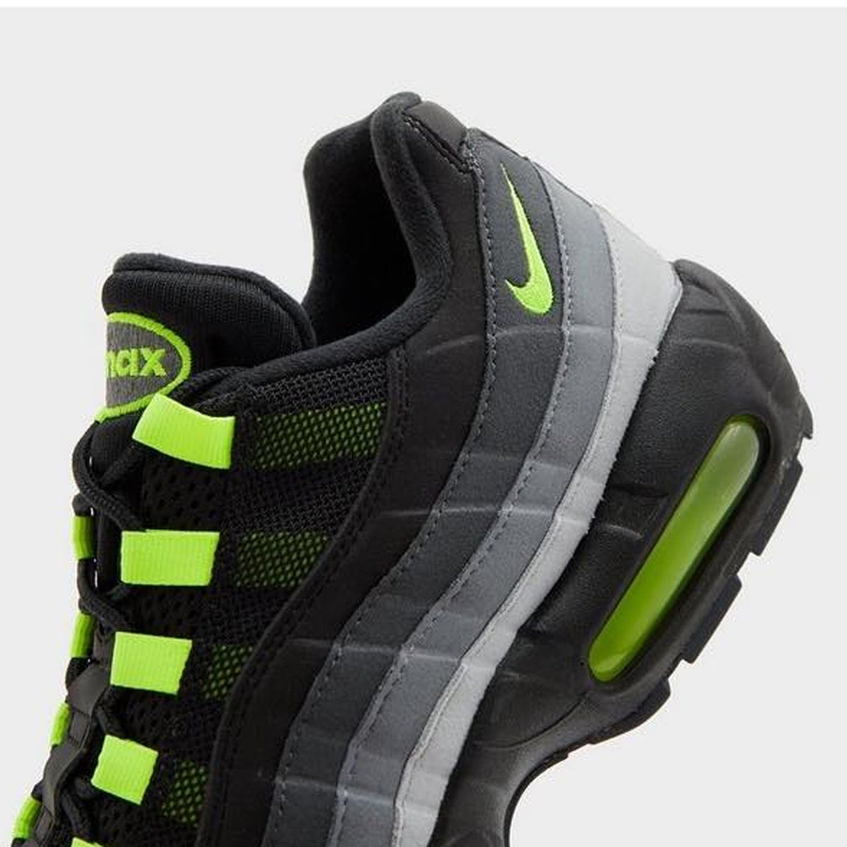 Nike Air Max 95 Reverse Neon Trainers in Grey and Black