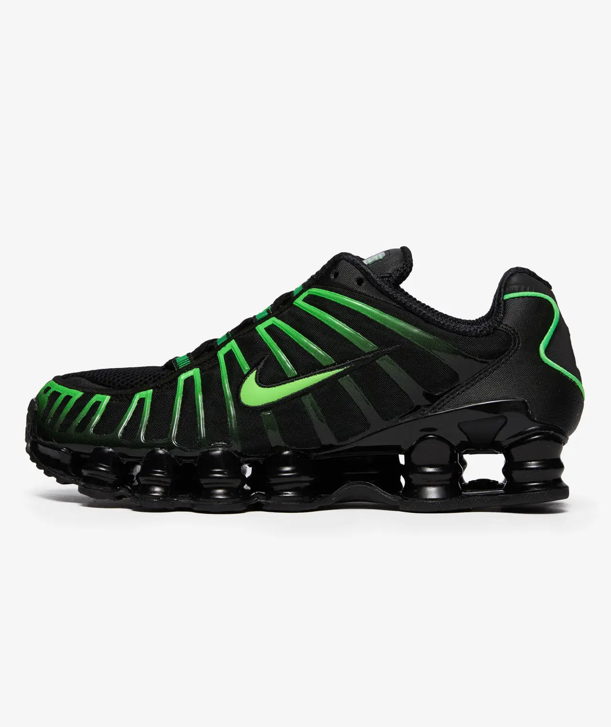 Nike Shox TL Unisex Trainers in Black and Green