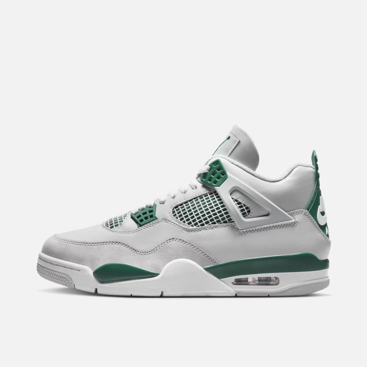 Air Jordan 4 Retro Trainers in White and Oxidised Green