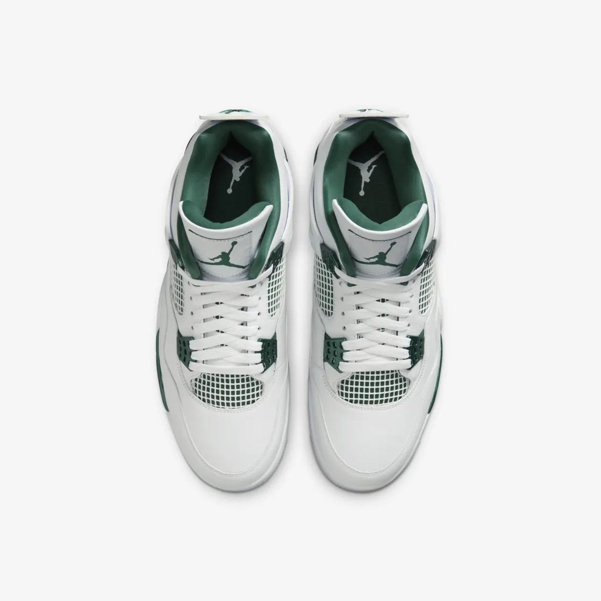 Air Jordan 4 Retro Trainers in White and Oxidised Green