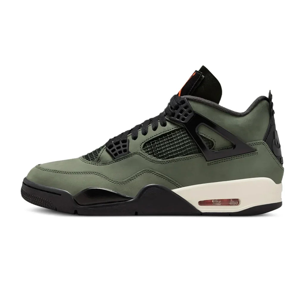 Air Jordan 4 Retro Trainers in Deep Olive Green Nubuck