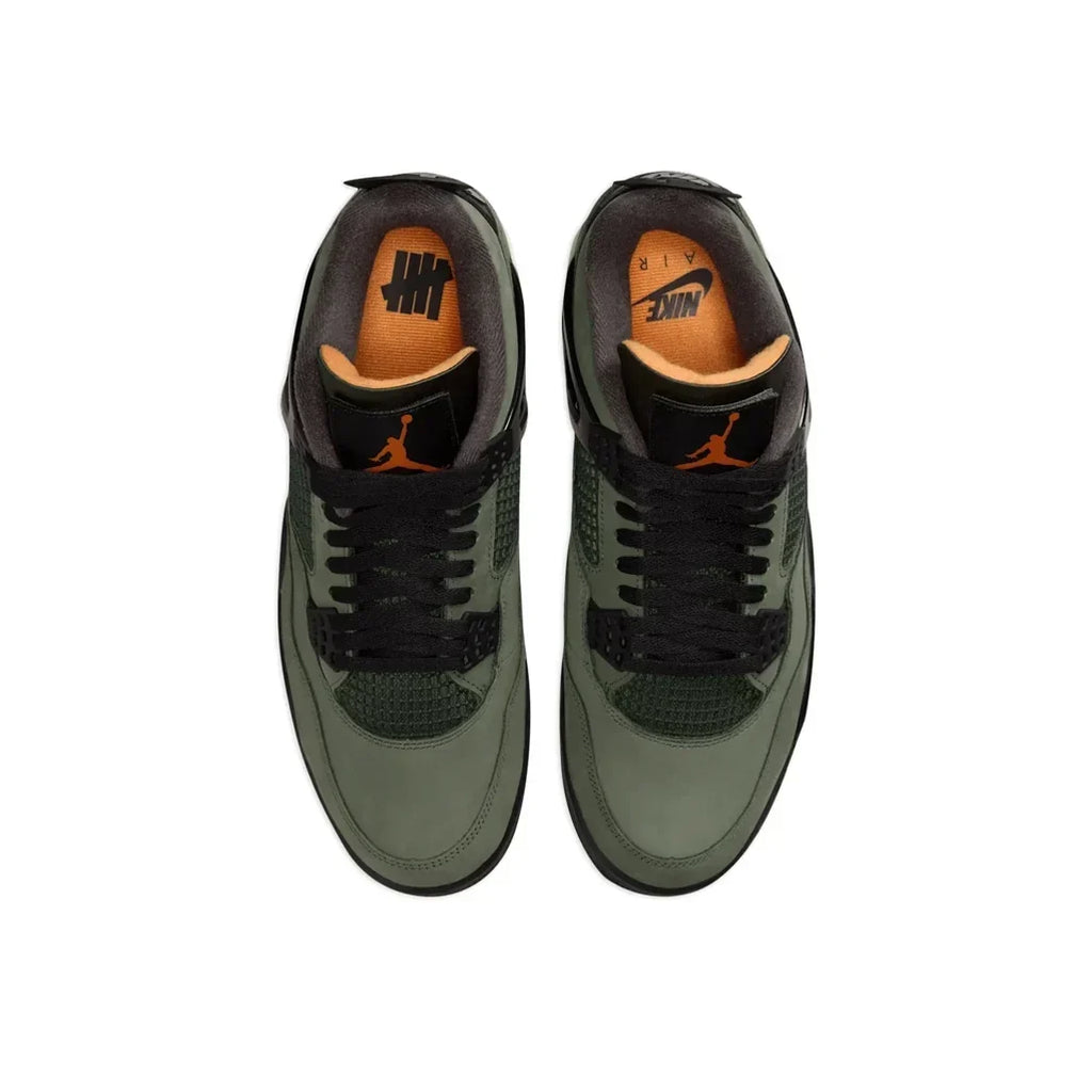 Air Jordan 4 Retro Trainers in Deep Olive Green Nubuck