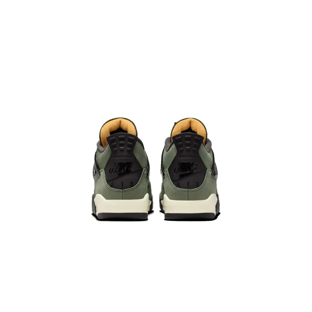 Air Jordan 4 Retro Trainers in Deep Olive Green Nubuck