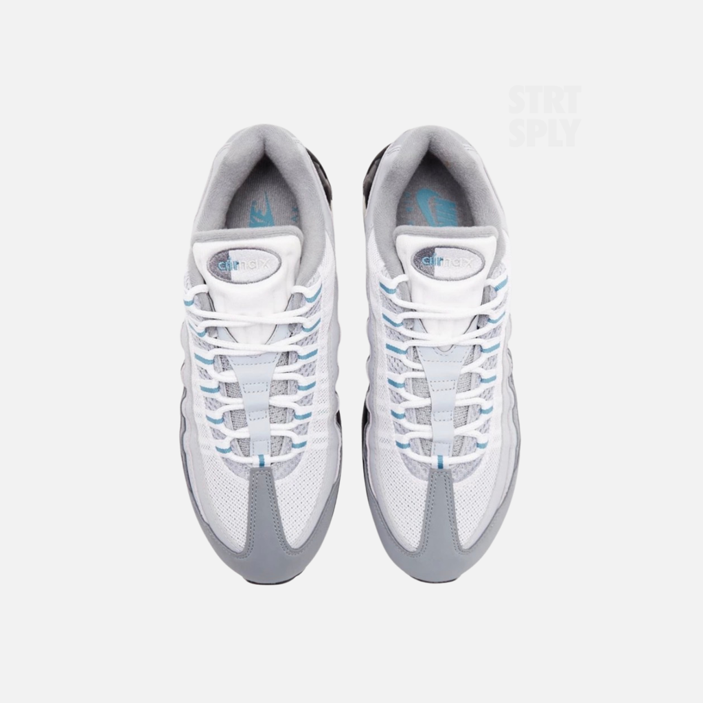 Nike Air Max 95 Trainers in Cool Grey and Mineral Teal