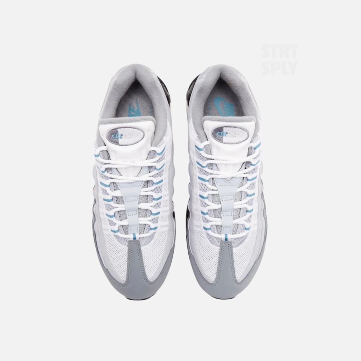Nike Air Max 95 Trainers in Cool Grey and Mineral Teal
