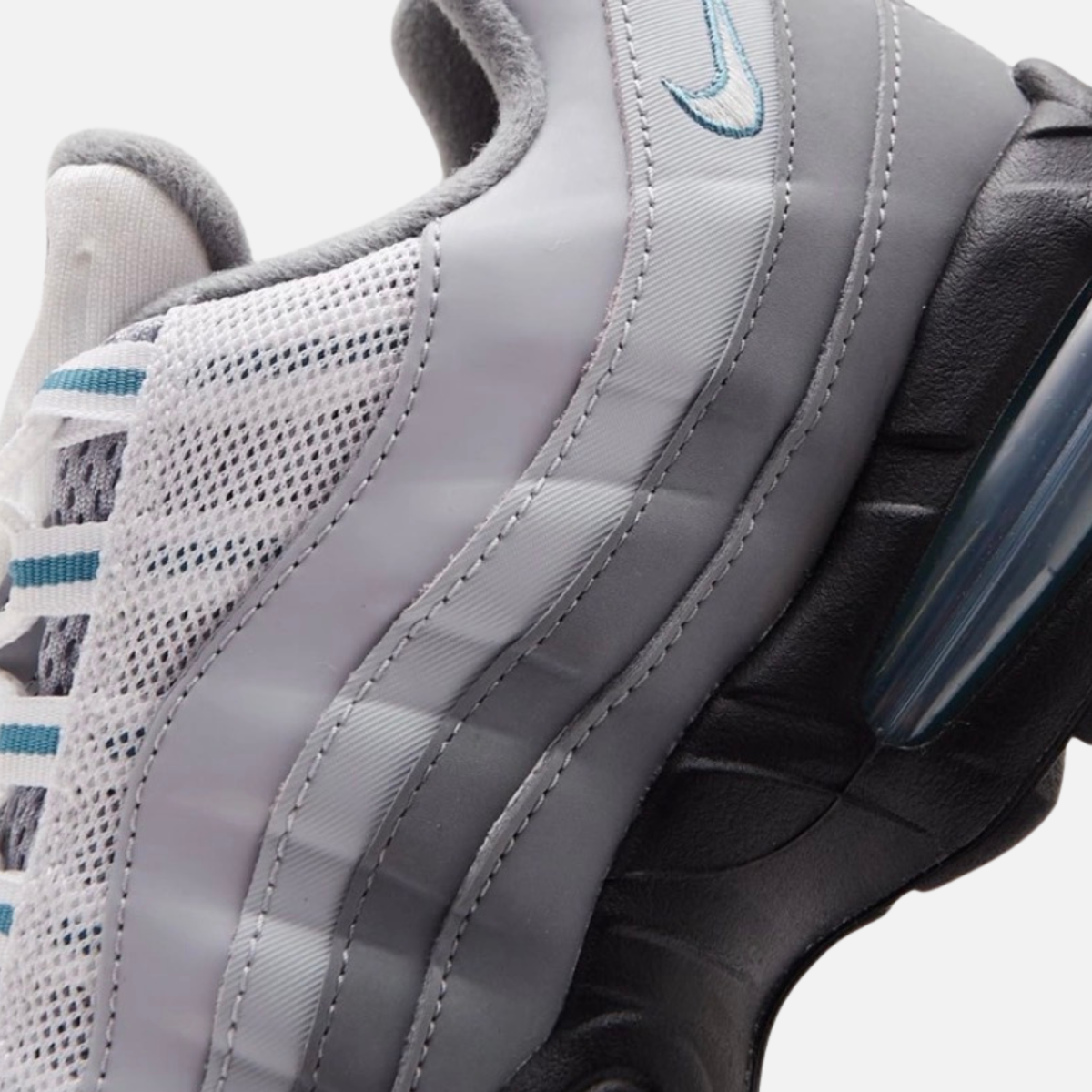 Nike Air Max 95 Trainers in Cool Grey and Mineral Teal