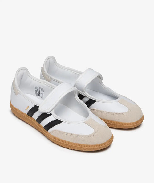 Adidas Originals Samba Mary Jane Flats in White and Black
