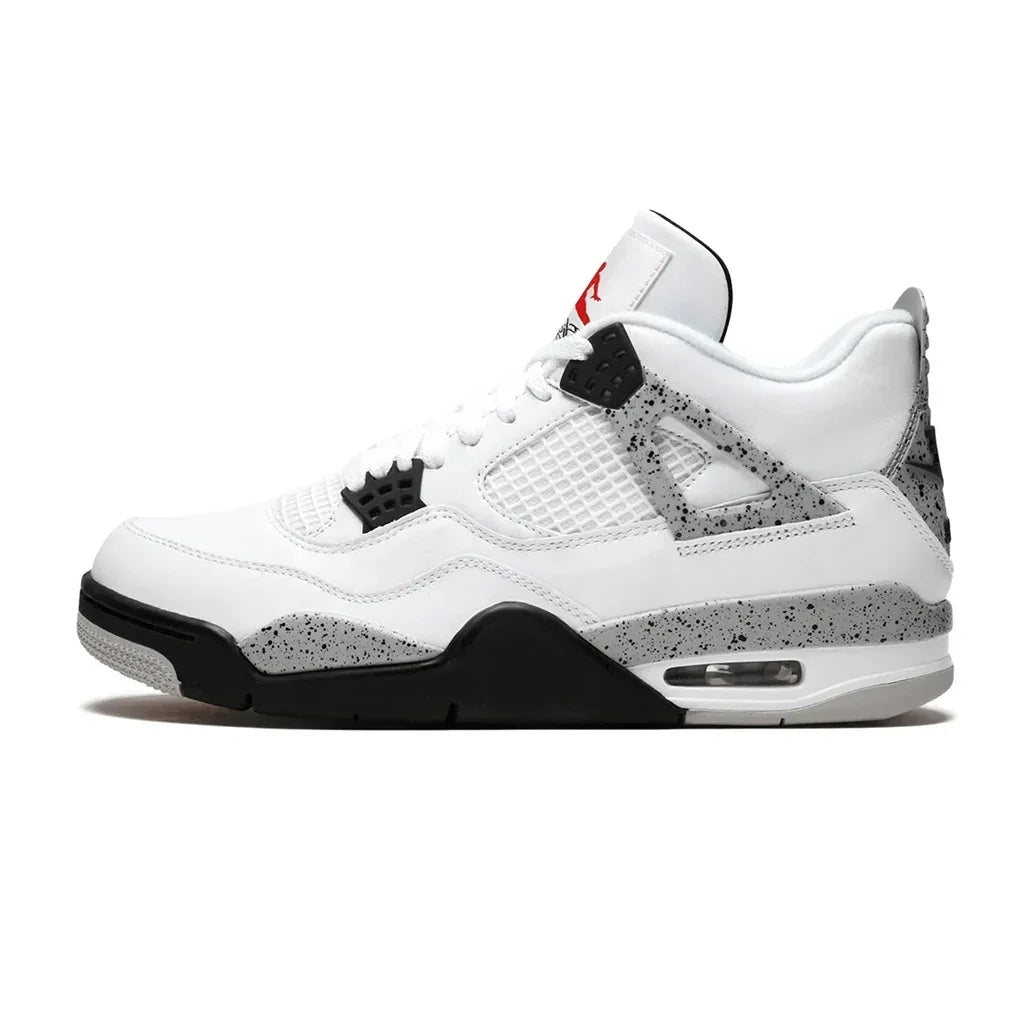 Air Jordan 4 Retro Trainers in White Cement
