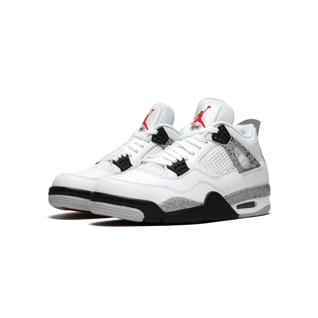 Air Jordan 4 Retro Trainers in White Cement