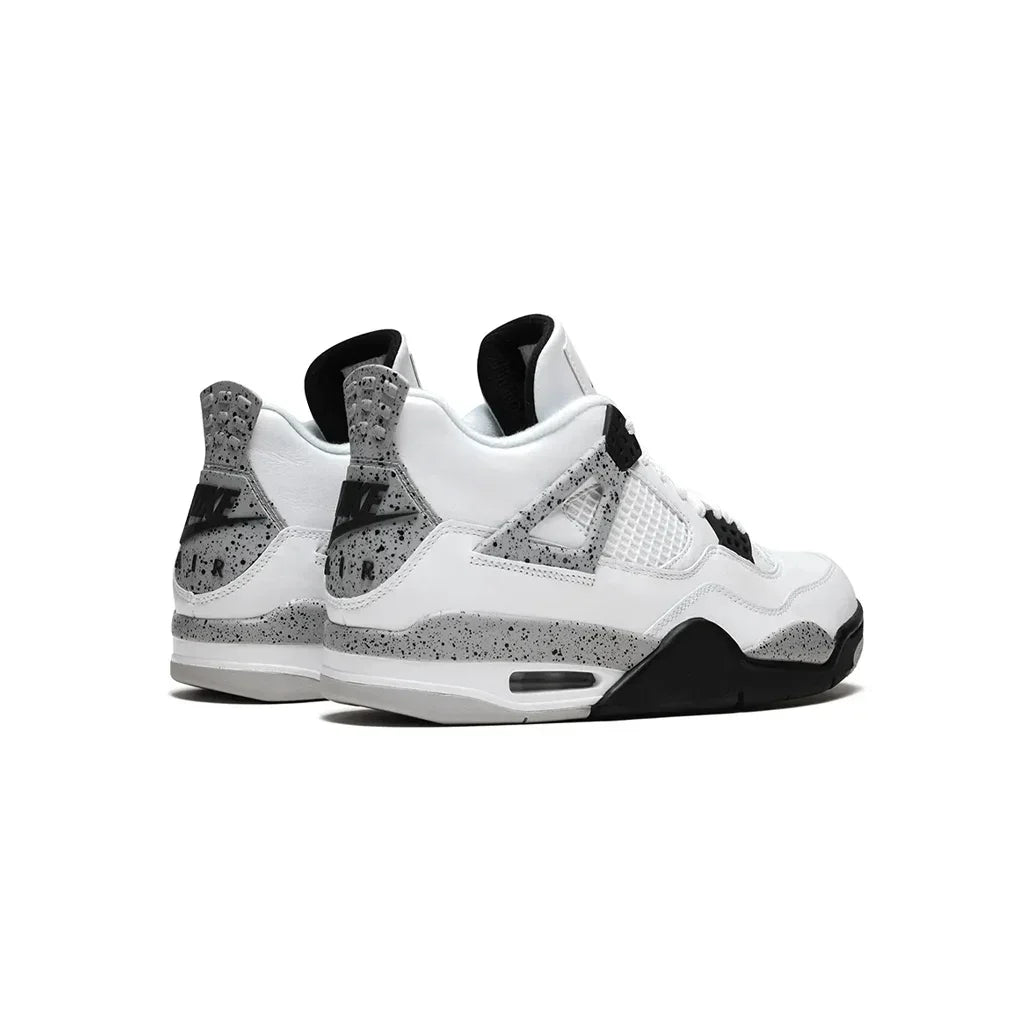 Air Jordan 4 Retro Trainers in White Cement