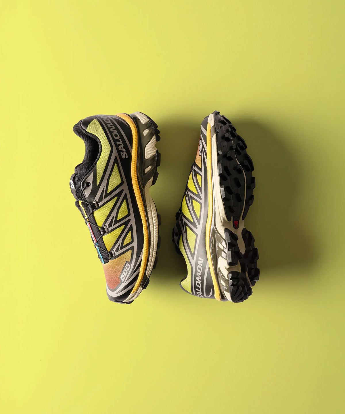 Salomon XT-6 Trainers in Black and Orange