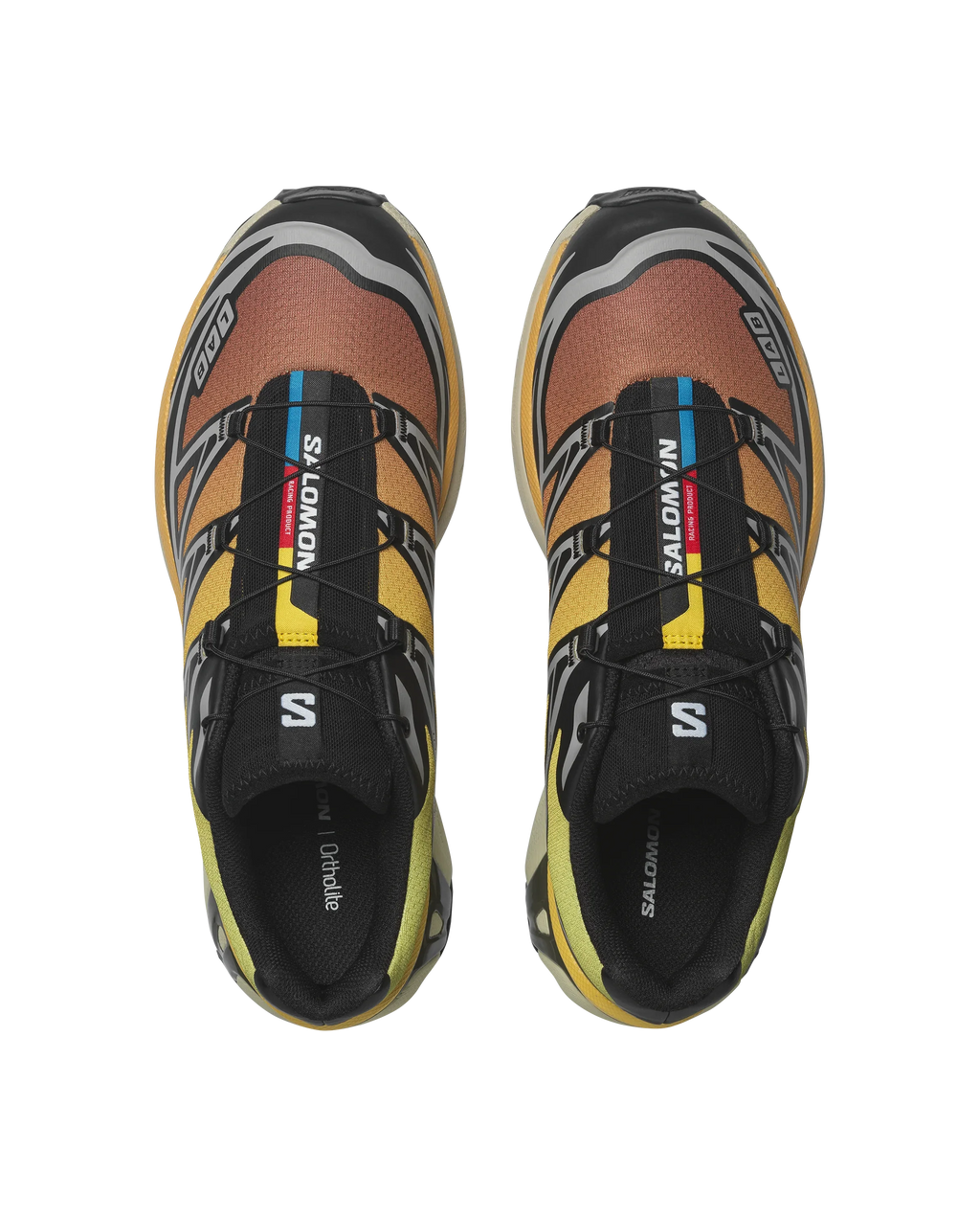 Salomon XT-6 Trainers in Black and Orange