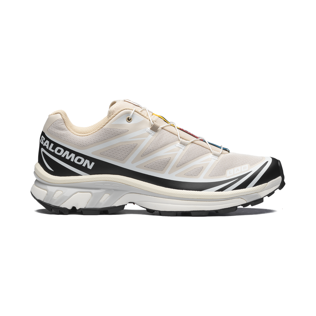 Salomon XT-6 Unisex Trainers in Rainy Day, Black and White