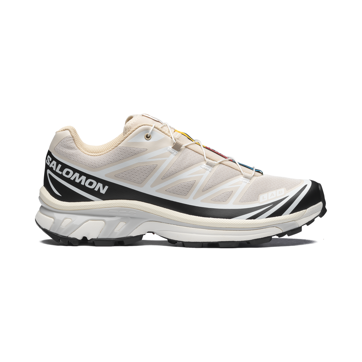 Salomon XT-6 Unisex Trainers in Rainy Day, Black and White