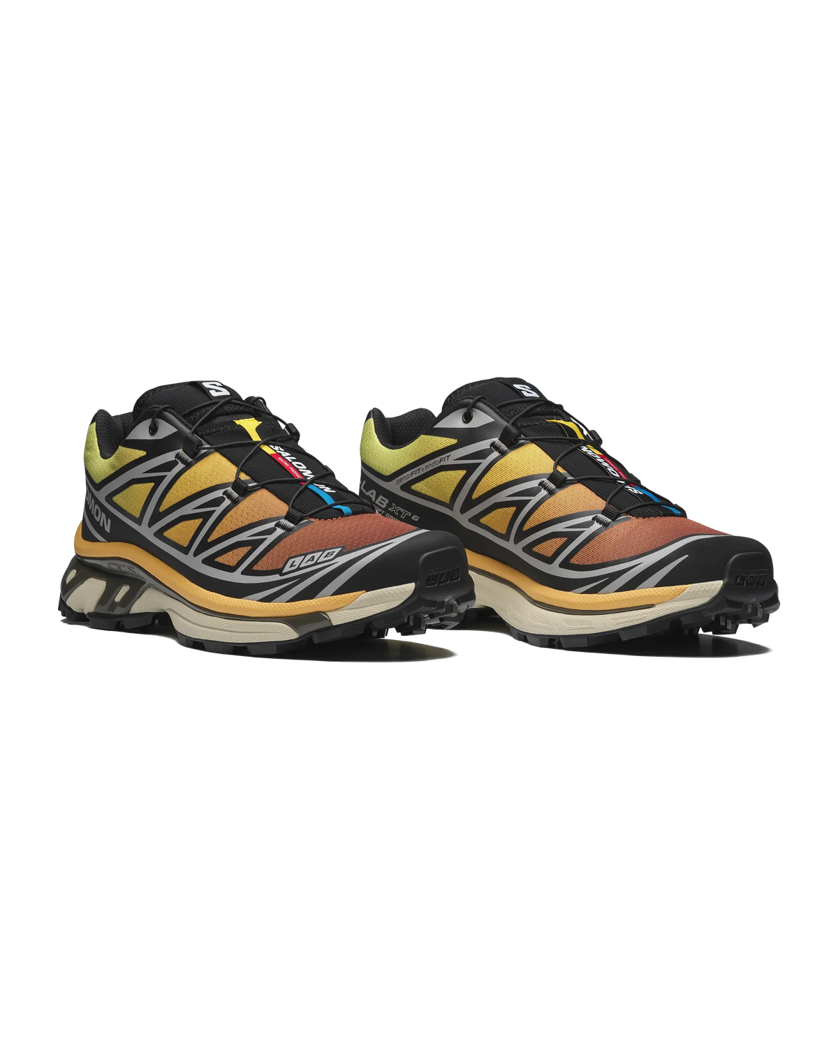 Salomon XT-6 Trainers in Black and Orange