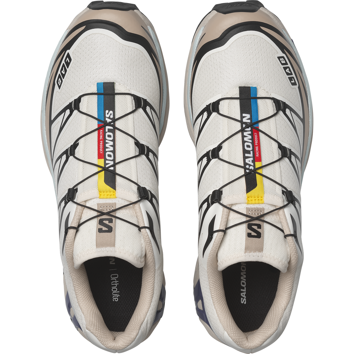Salomon XT-6 Unisex Trainers in Vanilla Ice and Black