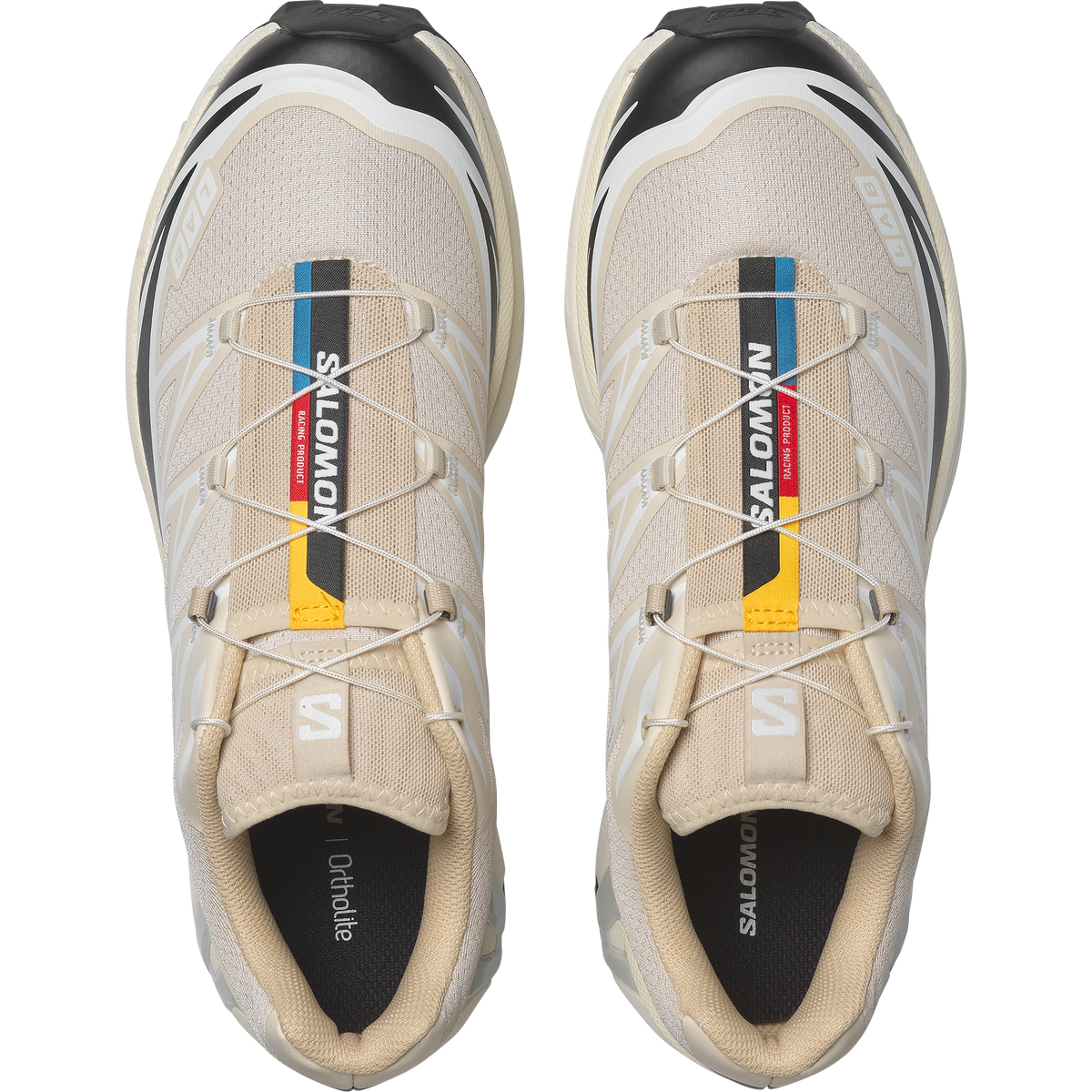 Salomon XT-6 Unisex Trainers in Rainy Day, Black and White