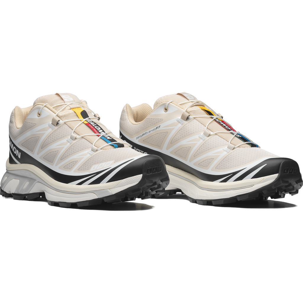 Salomon XT-6 Unisex Trainers in Rainy Day, Black and White