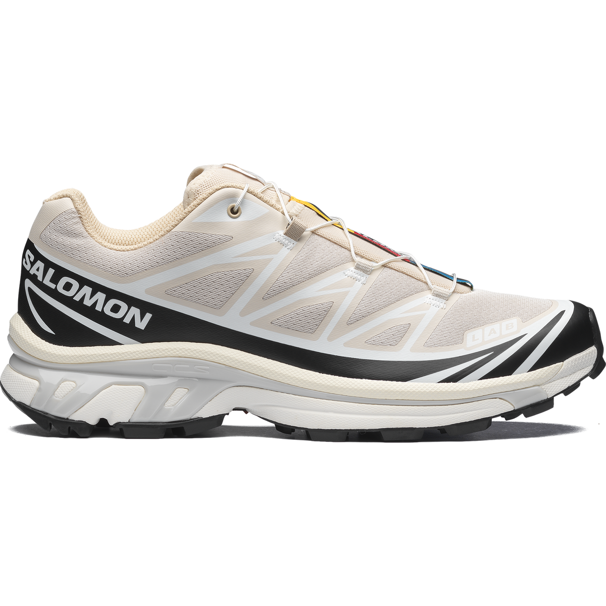 Salomon XT-6 Unisex Trainers in Rainy Day, Black and White
