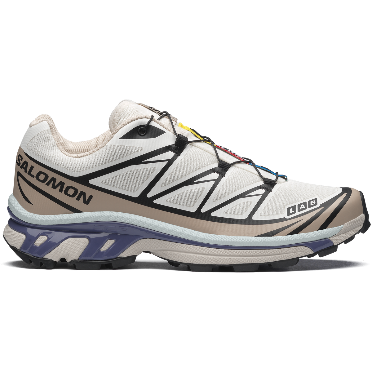 Salomon XT-6 Unisex Trainers in Vanilla Ice and Black