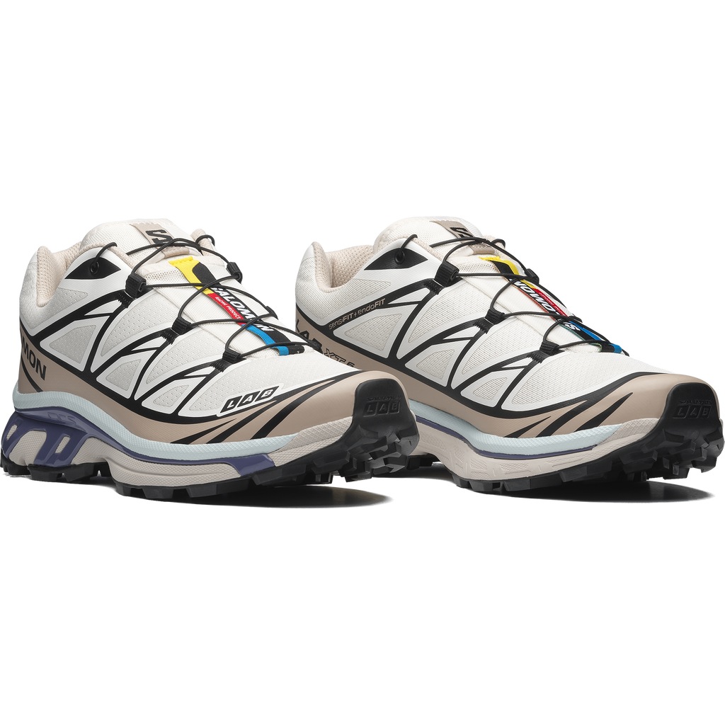 Salomon XT-6 Unisex Trainers in Vanilla Ice and Black