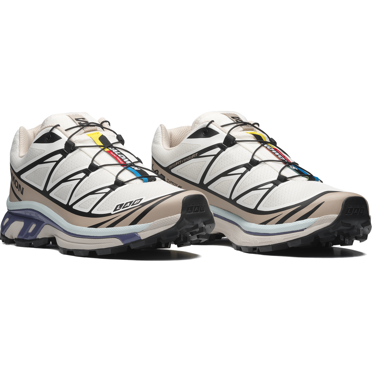 Salomon XT-6 Unisex Trainers in Vanilla Ice and Black